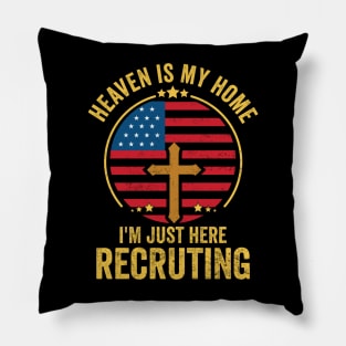 Heaven Is My Home Christian USA Religious Cross America Pillow