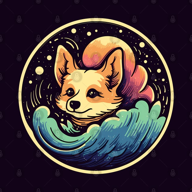 Starry Waves of Cuteness: Cute Dog by Czajnikolandia