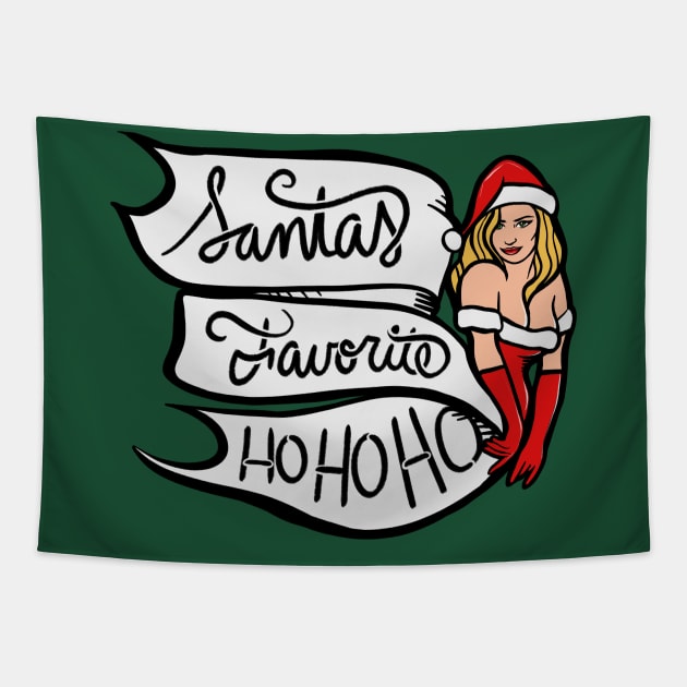 Santa's favorite ho ho ho Tapestry by bubbsnugg