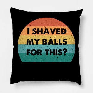 i shaved my balls for this Pillow