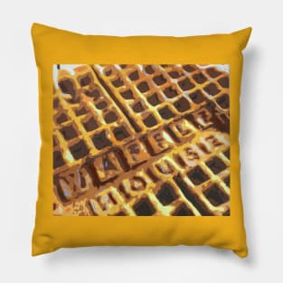 Waffle House Waffle Closeup Pillow