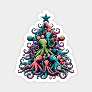 Christmas Octopus Tree Magnet