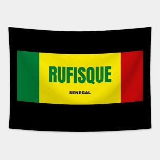 Rufisque City in Senegal Flag Colors Tapestry