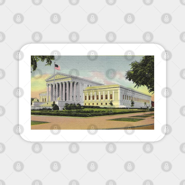 U.S. Supreme Court postcard, 1950 Magnet by rogerstrawberry