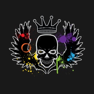 Winged Skull Rainbow LGBT Pride T-Shirt