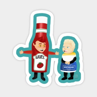 Ketchup and Mayo Magnet