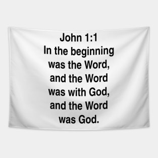 John 1:1  King James Version (KJV) Bible Verse Typography Tapestry