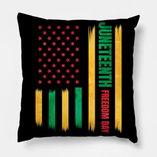 African Colors American Flag Freedom Day Juneteenth Pillow