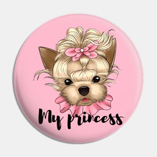 Cute yorkie girl Pin