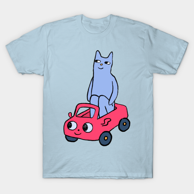 Cat in car - Kidcore - T-Shirt