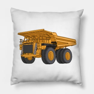 Haul truck cartoon illustration Pillow