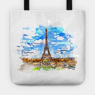 Eiffel Tower Modern Art Tote