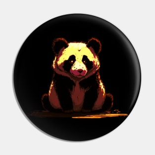 Trippy Yellow Panda Bear Pin