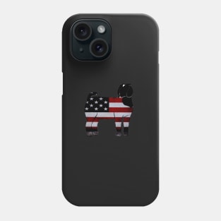 American Flag Market Show Doe Silhouette - NOT FOR RESALE WITHOUT PERMISSION Phone Case