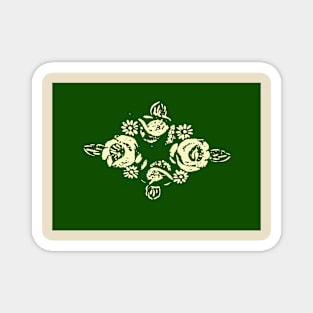 Canal flowers on green Magnet