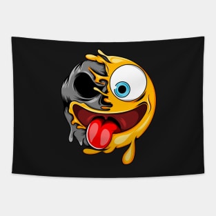 Tongue Zombie Emoji Tapestry