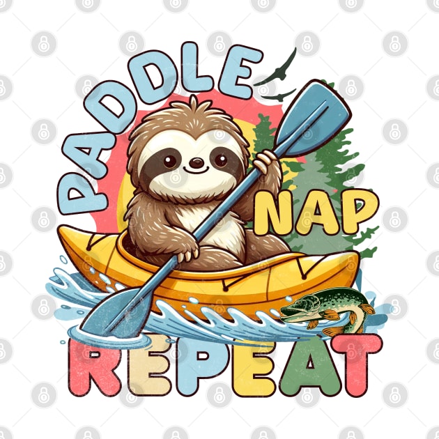 Funny Sloth Outdoor - Kayaking Sloth by alcoshirts