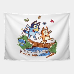 happy funny bluey Tapestry