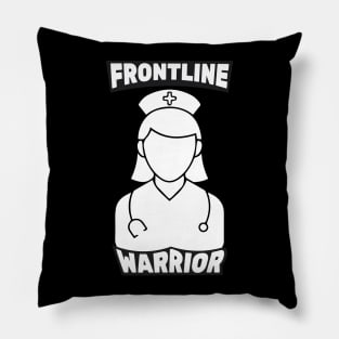 Frontline Warrior Nurse, Frontline Healthcare Worker. Pillow