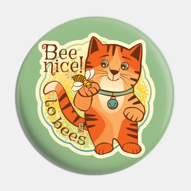 Be Nice to Bees Pin by Sue Cervenka