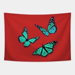 Beautiful soft blue butterfly illustrations Tapestry