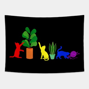 Lgbt Pride Plant Gender Neutral Gardener Gay Pride Cat Tapestry