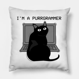 I'm A Purrgrammer Pillow