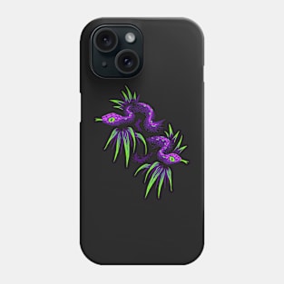 Mr Snake in the Rainforest - Purple Green Phone Case