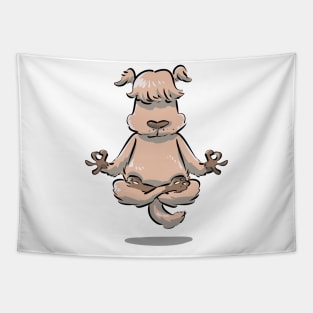 Yoga Spiritual Dog Pet Owners Tapestry