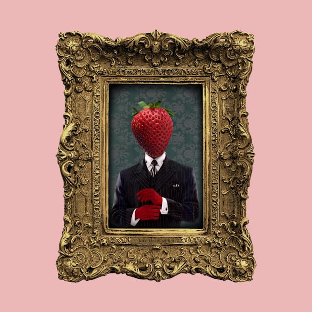 Strawberry Man in Vintage Frame by FaceTheStrange