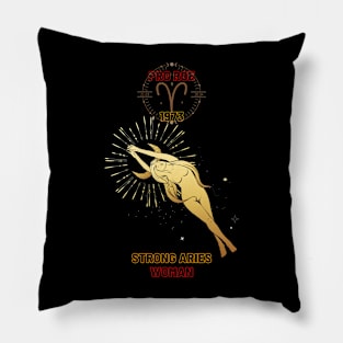 Strong aries woman Pillow