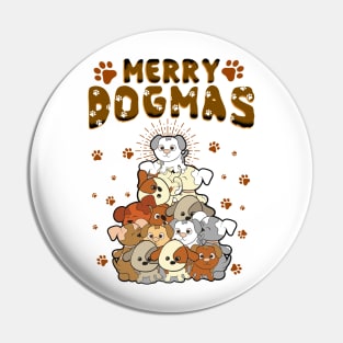 Merry Dogmas Funny Christmas Sweater Pin