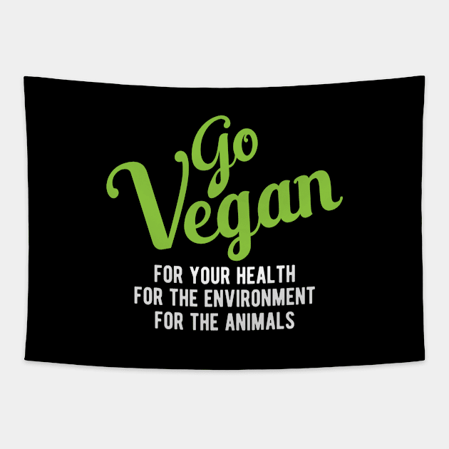 Vegetarian - Go vegan for your health for your environment for the animals Tapestry by KC Happy Shop