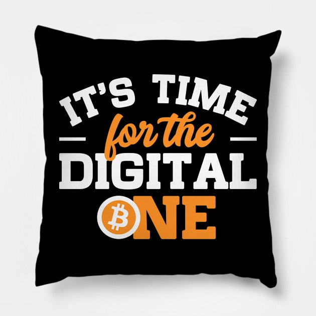 It's Time for The Digital One Pillow by graphicganga