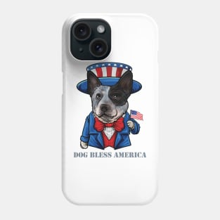 Australian Cattle Dog Dog Bless America Phone Case