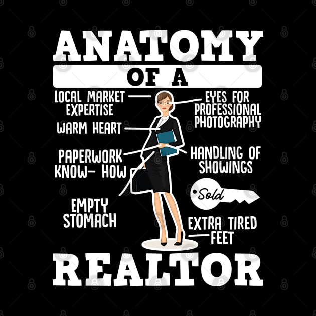 Anatomy Of A Realtor  Funny Real Estate Selling  Property by Caskara