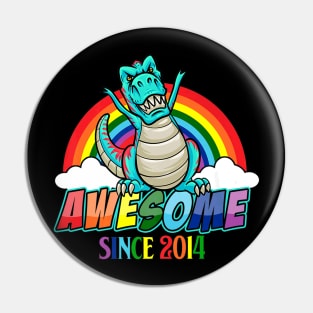 Dinosaur Born 2014 - 9 Years Old Birthday Pin