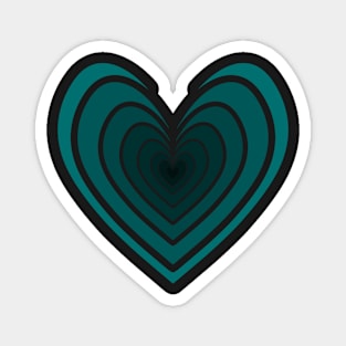 Rosy Heart (Cyan Green) Magnet