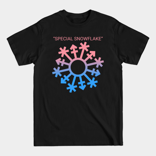 Discover Gender "Special Snowflake" - Pink-over-Blue - Special Snowflake - T-Shirt