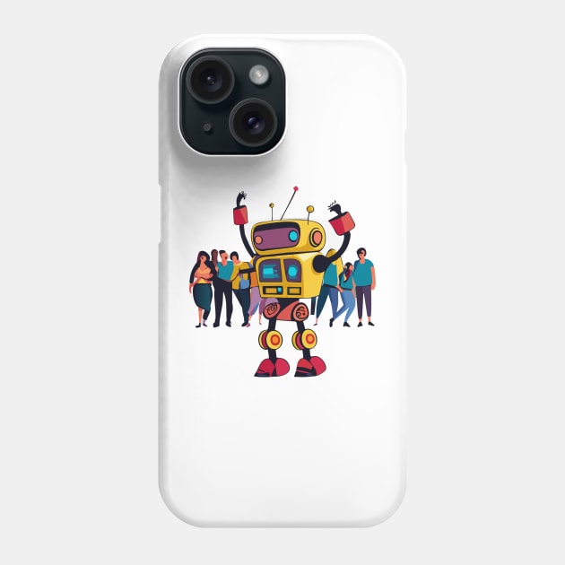 robot dancing in club bauhaus Phone Case by goingplaces