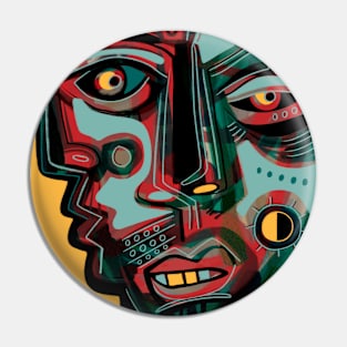 Abstract faces Pin