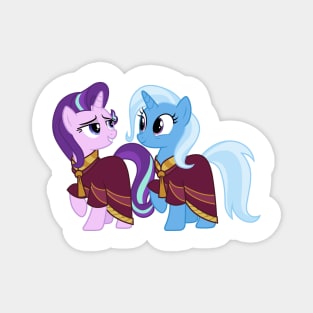 Starlight Glimmer and Trixie in robes Magnet