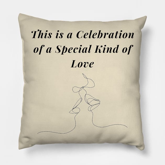 This is a Celebration of a Special Kind of Love Valentines Day tshirt Design Pillow by Gamers World Store