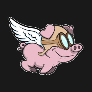 flying pink pig T-Shirt