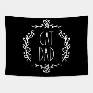 Cat Dad | Ornate | White Tapestry