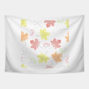 Colorful watercolor maple leaves pattern Tapestry