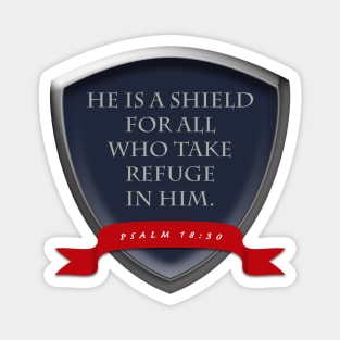 Psalm 18:30 Shield Magnet