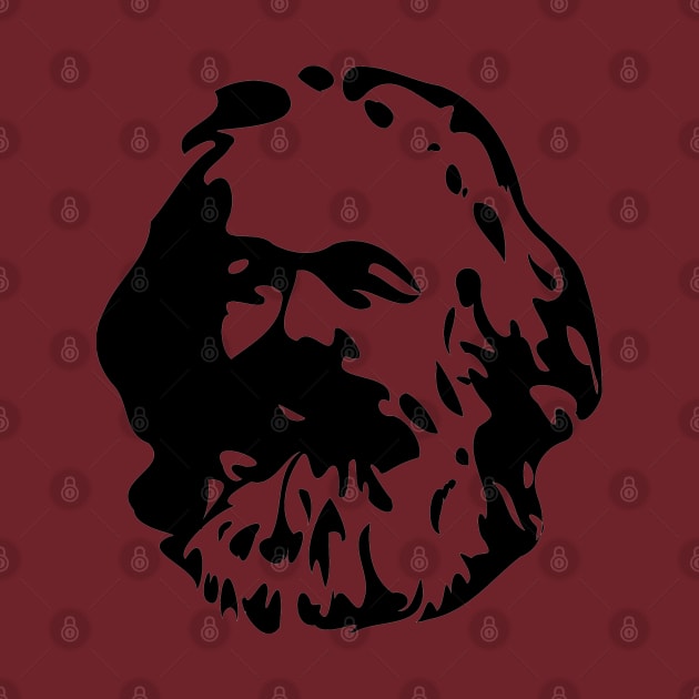 Karl Marx Silhouette by SpaceDogLaika