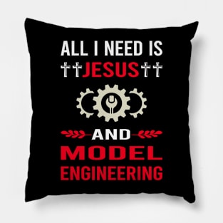 I Need Jesus And Model Engineering Engineer Pillow