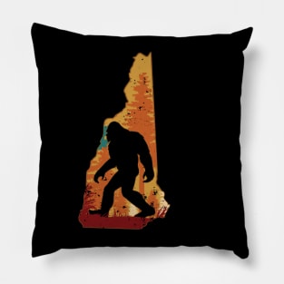 Bigfoot Retro Vintage Sasquatch New Hampshire Pillow